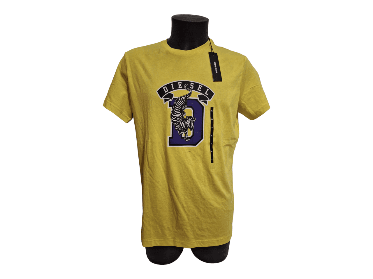 T-Shirt DIESEL jaune et motif face devant violet taille XL