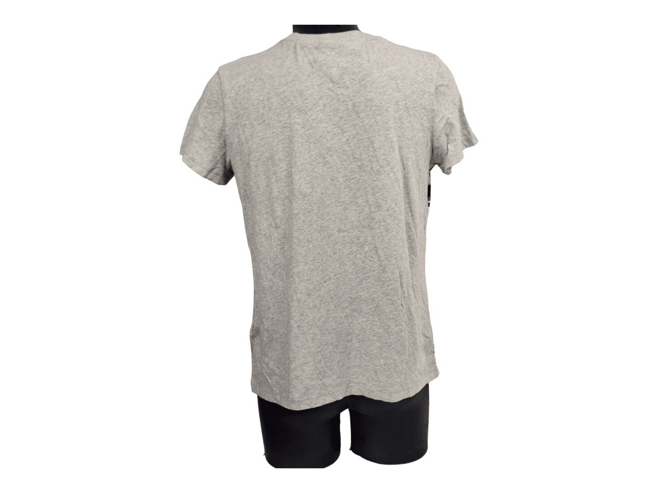 T-Shirt TOMMY JEANS gris chiné gros logo face devant taille XL