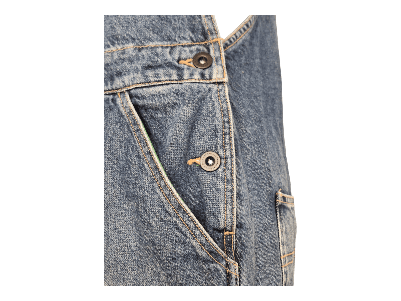 Salopette TOMMY HIFILGER Jeans clair poche intérieures vertes taille S