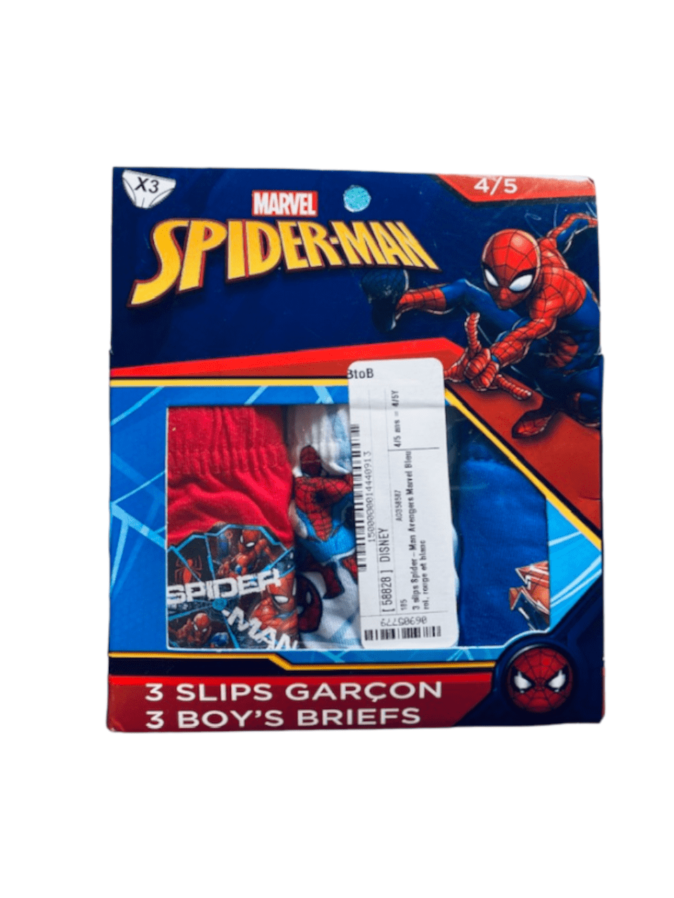 LOT 3 Slips Enfant Spiderman