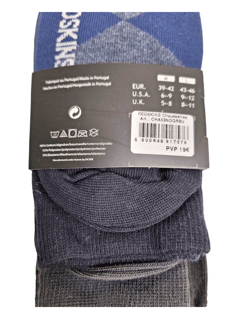 chaussettes REDSKINS tailles 39/42 43/46